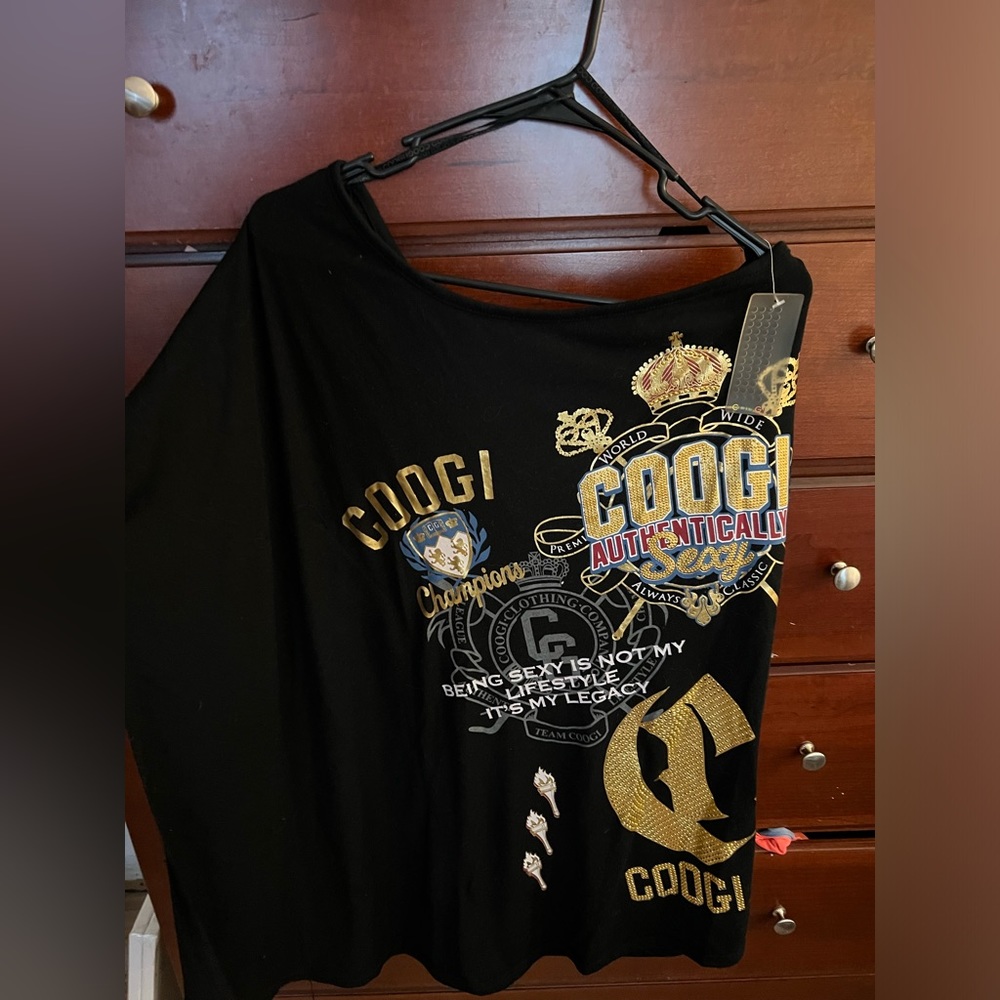 COOGI Womens off shoulder shirt- brand new